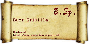 Bucz Szibilla névjegykártya